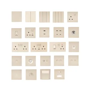 UK Standard Wall Switch 16A Electrical Outlets Power Socket With USB Port Slim Wall Switch Socket