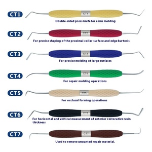 Juego de 7 Espátulas de Doble Punta para Restauración Dental, Espátula para Relleno de Resina Compuesta, Instrumento Restaurador Manual Hecho de Acero, CE - Product Image 6