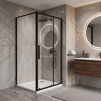 Nouveauté : Cabines de douche avec aluminium noir, dernières tendances contemporaines en matière de cabines de douche