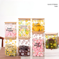 Contenants de rangement pour garde-manger domestique, boîtes de conservation alimentaire en verre personnalisées, pots en verre pour la cuisine