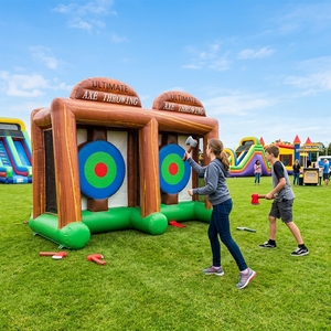 Juego Interactivo <span class=keywords><strong>de</strong></span> Lanzamiento <span class=keywords><strong>de</strong></span> Hachas Inflables Dobles, Castillo Inflable <span class=keywords><strong>de</strong></span> PVC, Juego Inflable para Niños, Entretenimiento para Fiestas y Alquiler - Product Image 2