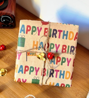 Rouleau de papier d'emballage kraft coloré couché de 80 grammes, 50*70cm, pour fêtes d'anniversaire, baby shower et décorations festives