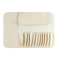 Étui de voyage en cuir PU pour brosse cosmétique