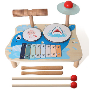 Ensemble de percussion en bois pour l'éducation précoce des enfants, instrument de musique pour débutants, jouet éducatif d'éveil - Product Image 6