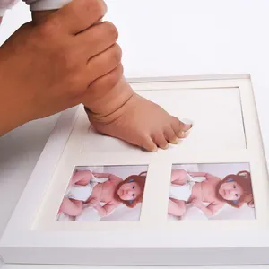 Baby Handafdruk En Voetafdruk Makers Kit Voetafdruk Pasgeboren Handafdrukken En Voetafdrukken Houten Frame Souvenir Kerstcadeau