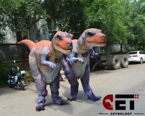 Disfraz de dinosaurio de goma de silicona impermeable, simulación de tamaño real, para parque nacional, exposición - Product Image 2