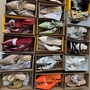 <span class=keywords><strong>Sandalias</strong></span> de Tacón Alto Aguja para Mujer con Talón Descubierto y Hebilla Cuadrada, Zapatos Sexy de Charol Finos, Venta al por Mayor Mixta - Product Image 1