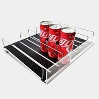 Étagère à rouleaux à alimentation par gravité OFL pour réfrigérateur à boissons - Taille et capacité personnalisables, installation pratique et facile