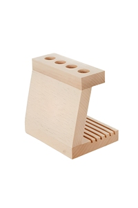 Wooden <b>Toothbrush</b> <b>Holder</b> Stand Round Minimalist Eco-Friendly Bathroom Organizer Countertop Rack - Product Image 5