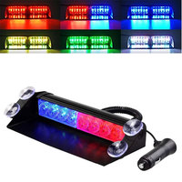 Feux stroboscopiques LED pour voiture rouge/bleu jaune/blanc / Lampes de signalisation clignotantes d'urgence pour tableau de bord, lumière d'avertissement de pare-brise 12V universelle