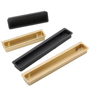 AQM RECESSED HANDLE <strong>Drawer</strong> Zinc Alloy <strong>Dark</strong> <strong>Grey</strong> Solid Recessed <strong>Drawer</strong> Handle Pull - Product Image 3
