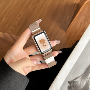 Correa de malla milanesa personalizada de lujo para <span class=keywords><strong>Xiaomi</strong></span> Mi Band 7 Pro, pulsera de repuesto de diseño creativo para hombres - Product Image 5