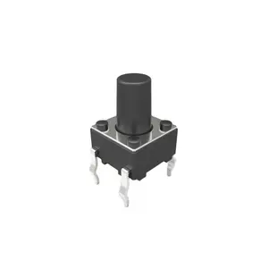 With suitable cap 4pin through hole rohs compliance cn zhe 6mm dip tactile switch zhejiang china khan silver contact