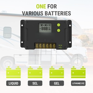 CE-zertifiziert 10 a20a 30a PWM Solar laderegler Kompaktes LCD-<span class=keywords><strong>Design</strong></span> Einstellbar für AGM-überflutete Lithium batterien 12 V24V Solar - Product Image 5