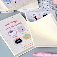 Carnet A6 120 feuilles vierges, motif animaux mignons, style Kawaii Ins, papier Dowling 75g, reliure sans colle, papeterie