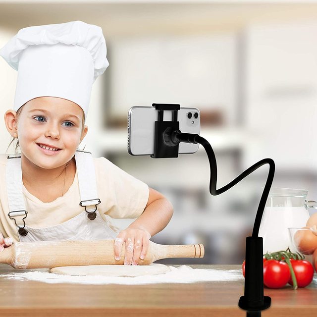 Hot Selling Phone Holder Bed Clip Lazy Flexible Goose Neck Clamp Long Arms Mount for iPhone Bed Desk Mobile Phone Stand