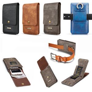 Étui de téléphone multifonctionnel de luxe en cuir PU CSLWB JB-03 et trousse de maquillage, grande taille, sac de ceinture universel pour téléphone portable - Product Image 1