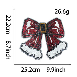 แผ่นปะติดลายคริสต์มาสกรินช์ขนาดใหญ่ รูปคนขนมปังขิง <span class=keywords><strong>OH</strong></span> SNAP ปักเลื่อม รีดติดได้ มีสินค้าพร้อมส่ง - Product Image 3