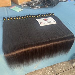 Paquets de <span class=keywords><strong>cheveux</strong></span> humains alignés avec des cuticules vierges crues Os Droit Naturel Soyeux Smoothy Extension de <span class=keywords><strong>cheveux</strong></span> crus vietnamiens - Product Image 3