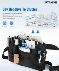 Riñonera para Enfermeras - Diseño de <span class=keywords><strong>Doble</strong></span> Costura, 7 Bolsillos, Riñonera para Enfermeras, Convertible en Bolso de Cintura/Hombro - Product Image 6
