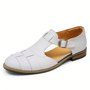 Chaussures en cuir pour hommes, style britannique, décontractées et professionnelles, à semelle épaisse, en cuir véritable, nouvelle collection, très tendance, pour hommes à la mode. - Product Image 6