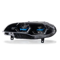 Faros LED para BMW X6 E71 2008-2014, Conjunto de Faros LED Láser, Ojo de Ángel, DRL, Estilo Hexagonal, Proyector de Doble Color