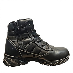 TSA01 Men Black Leather High Top Men <b>Hiking</b> <b>Boots</b>, Waterproof All Seasons Outdoor Training Shoes - Product Image 4