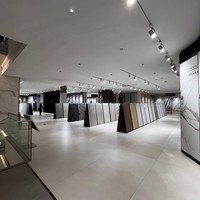 Dalles de marbre colorées pour villas 800*2600mm, en pierre frittée polie, origine Guangdong, poli pleine masse pour intérieurs de luxe