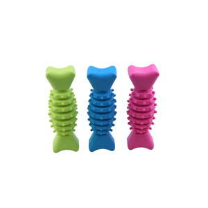 <b>Hot</b> Selling Pet Toys Bone Type TPR Biting Grinding Teeth Cleaning Durable Dog Toy for Chewing and Interactive Play - Product Image 1