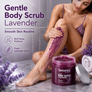 Gommage corporel au sel de mer et à la lavande, formule exfoliante douce pour une peau lisse et douce, fabrication en marque privée OEM ODM - Product Image 1