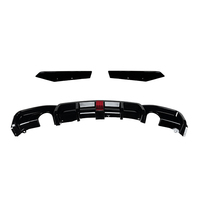 Diffuseur de lèvre de pare-chocs arrière en plastique noir brillant AMP-Z F30 avec lumière pour BMW série 3 F30 MT 2013-2019 accessoires de voiture