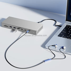 Hub USB-C a 2 Puertos DP, <span class=keywords><strong>Adaptador</strong></span> <span class=keywords><strong>Multipuerto</strong></span> 16 en 1, Estación de Acoplamiento para Monitor Triple 4K, Hub para Laptop de Aleación de Aluminio - Product Image 5