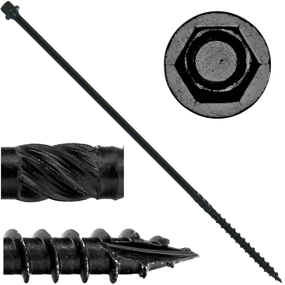 hex wafer head washer stainless steel timber screw for tile roof hook timber screws