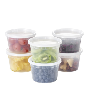 Conteneur alimentaire transparent hermétique de haute qualité, jetable, en plastique épais, pour soupes, 8oz, 12oz, 16oz, 24oz, 32oz - Product Image 1