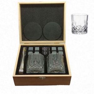 Best Seller Creative <b>Whiskey</b> Ice Stones & Wine Stones Glass & Stone Gift Box <b>Set</b> with Custom Logo - Product Image 4