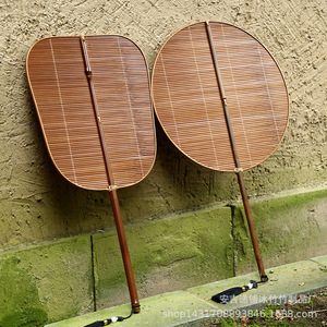 Abanico de bambú lacado hecho a mano estilo chino, abanico de bambú de recuerdo, abanico de bambú tejido DIY, artesanía del patrimonio cultural inmaterial - Product Image 1