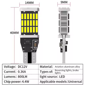 CANbus หลอดไฟ LED 45SMD 4014 <span class=keywords><strong>WY16W</strong></span> W16W สำหรับรถยนต์ bcakup ไฟท้ายเบรคท้ายรถไม่มีขั้วไม่มีข้อผิดพลาดสีขาวสีแดงสีเหลืองอำพัน6000K - Product Image 2