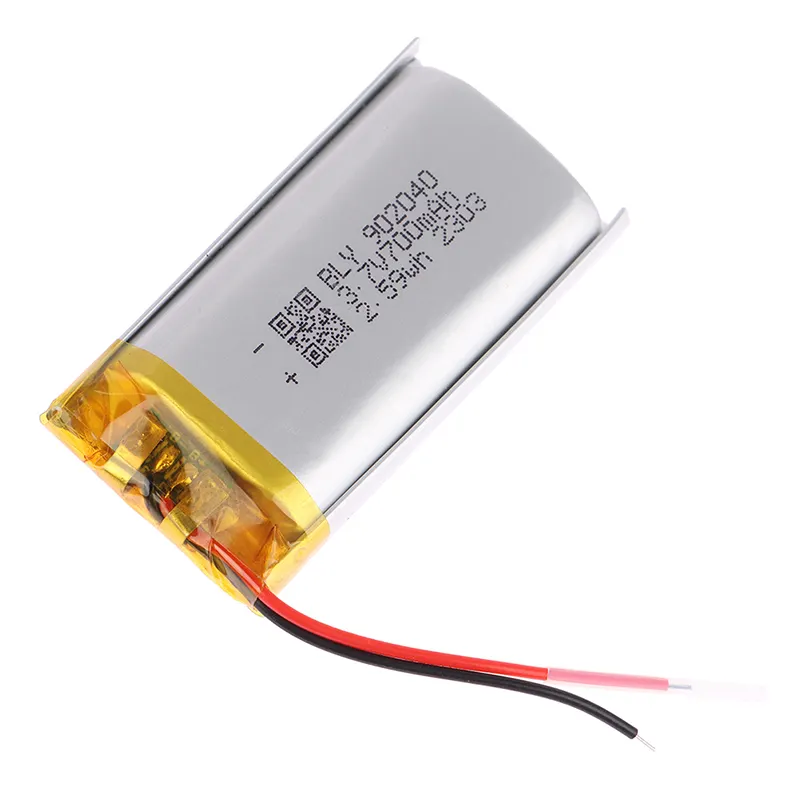 Baterai mainan listrik Lithium Polymer LiPo 902040 3.7V 700mAh dapat diisi ulang untuk senter Humidifier