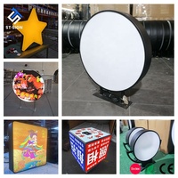 Enseigne rotative double face personnalisée, boîte lumineuse LED suspendue pour publicité extérieure, ronde, pour la décoration des entreprises, enseigne pour magasin, café