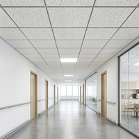 Panneaux de plafond en fibres minérales perforées acoustiques de qualité supérieure, blancs, ignifuges, à bordure tegulaire