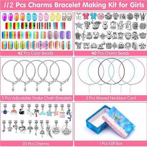 Premium Educational DIY Fantasy & Sci-Fi <b>Charm</b> <b>Bracelet</b> <b>Making</b> <b>Kit</b> for Girls Colorful Beads Fashion <b>Charms</b> Plastic Chain Jewelry - Product Image 4