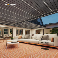 Pergola actionnée électrique avec l'option en aluminium imperméable de structure et de mur de verre