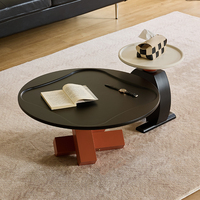 Table basse en bois au design moderne et unique, de forme irrégulière, couleur personnalisable pour salon, mobilier unique de forme spéciale