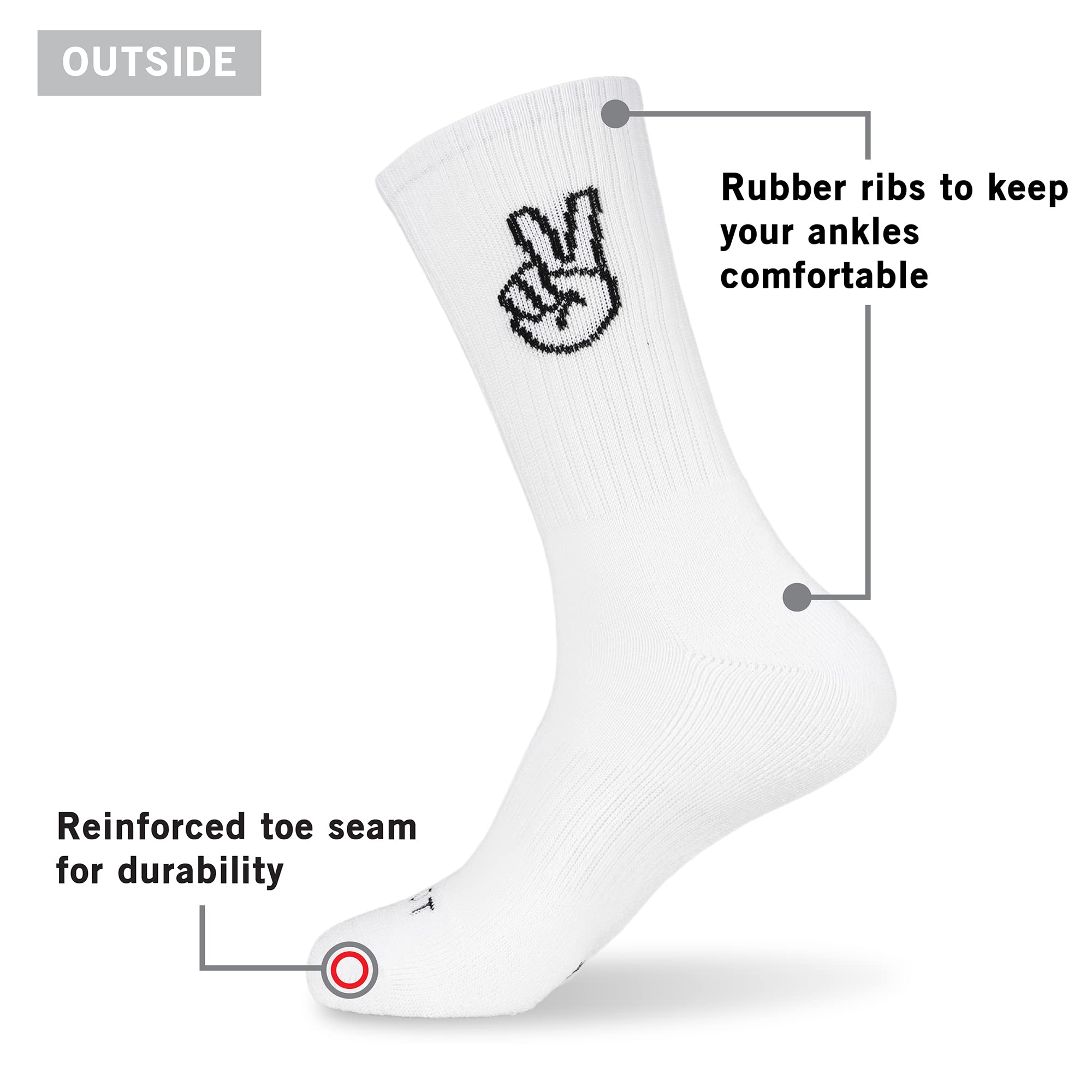Custom Jacquard Design Letter Happy Face Socks Cozy Wholesale Cotton Socks sport