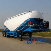 50 cbm 60 cbm ( Volume en option) En Vrac citerne De Ciment semi-remorque/Poudre En Vrac Camion-Citerne Remorque à vendre