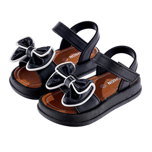 Nouvelles sandales élégantes à bride unique pour filles, style princesse, avec nœuds, polyvalentes, fermeture Velcro, tige en PVC, pour l'école et l'extérieur - Product Image 5