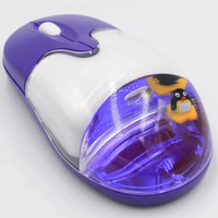 Souris optique sans fil 2,4 G Bluetooth double mode, design aquatique 3D flottant, logo personnalisé, souris cadeau, directement de l'usine