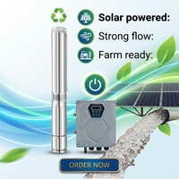 Pompa Air Tenaga Surya 3HP Set Lengkap 2200W Pompa Air Surya untuk Pertanian Irigasi Kebun