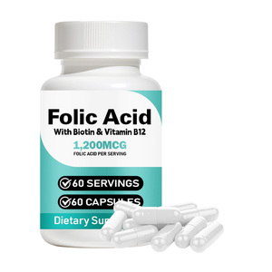 Cápsulas de Ácido Fólico, Biotina y Vitamina B12 para Mujeres, Marca Privada OEM, Favorecen un <span class=keywords><strong>Embarazo</strong></span> Saludable, el <span class=keywords><strong>Crecimiento</strong></span> del Cabello y la Producción de Energía - Product Image 5