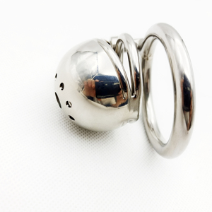 Короткая мужская клетка верности из нержавеющей стали, металлический замок для пениса, кольцо для растяжки, БДСМ бондаж, Блокировка пениса, секс-игрушка для мужчин - Product Image 3